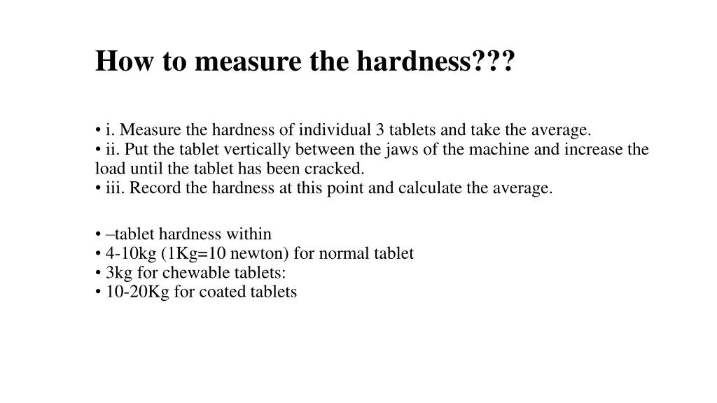 how to measure the hardness