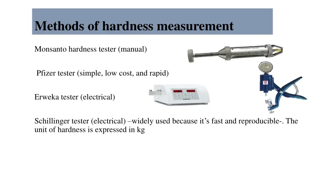 methods of hardness measurement