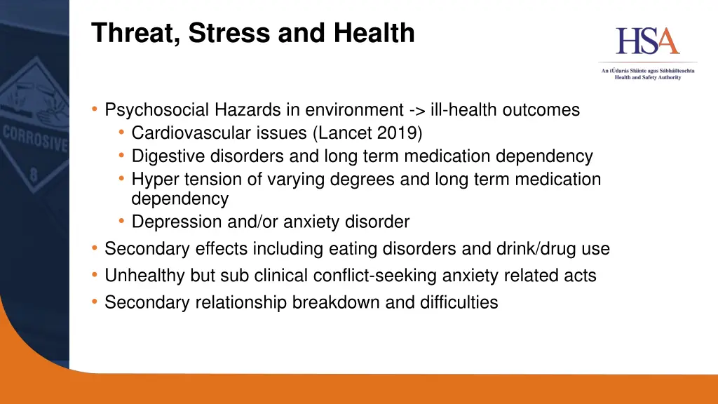 threat stress and health