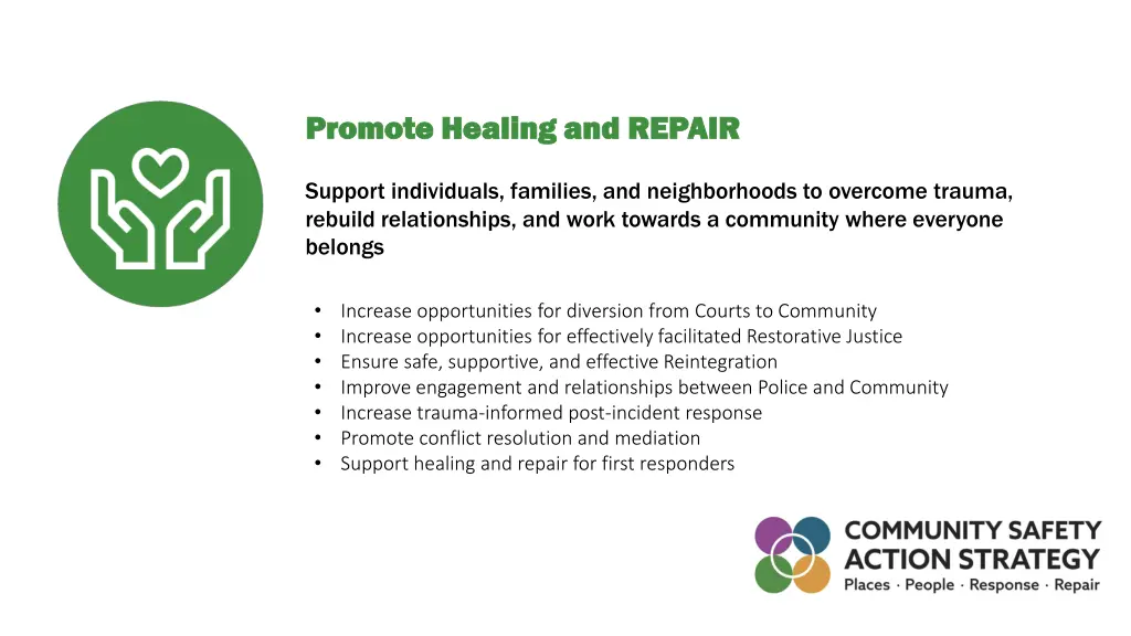 promote healing and repair promote healing