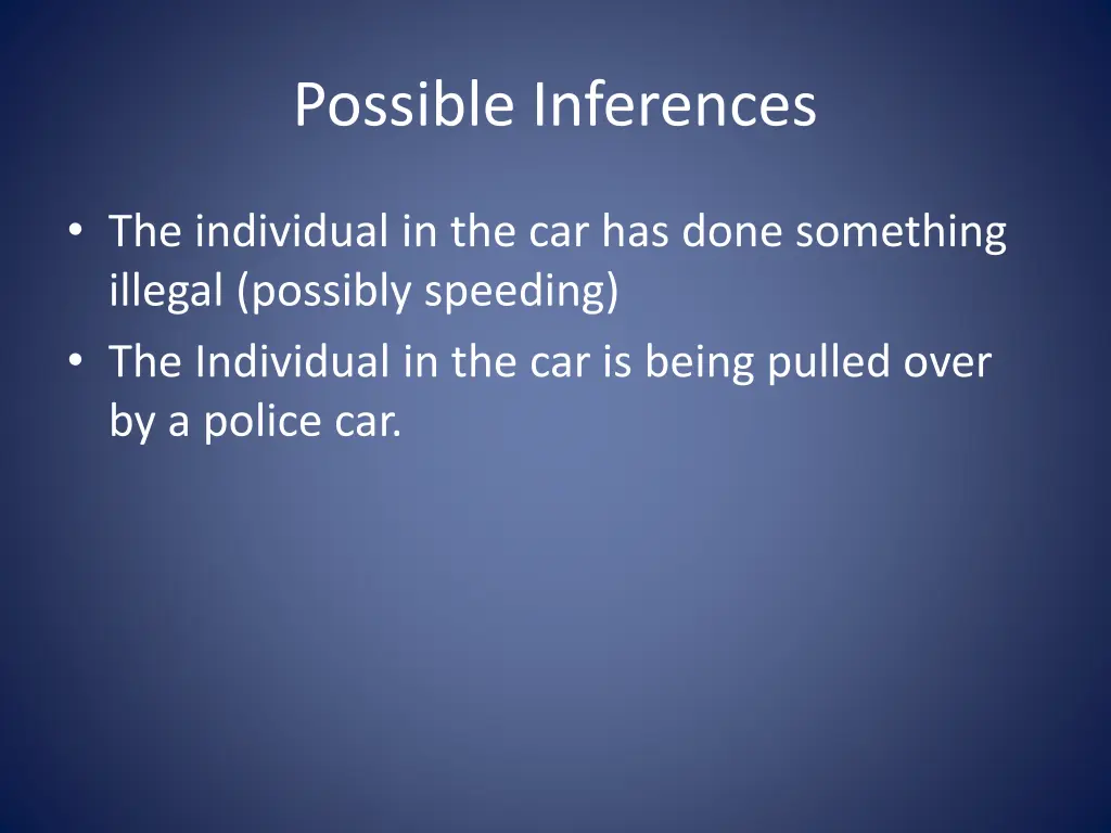 possible inferences 11