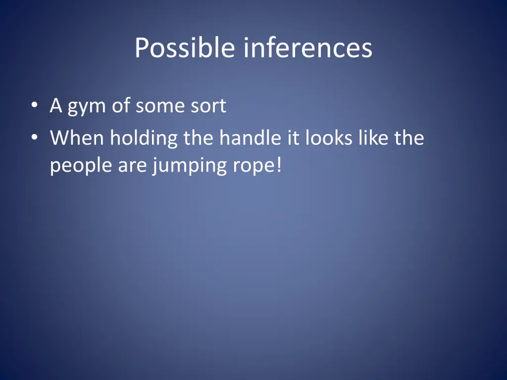 possible inferences 14