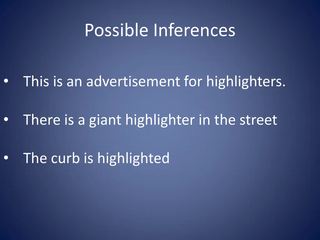 possible inferences 15