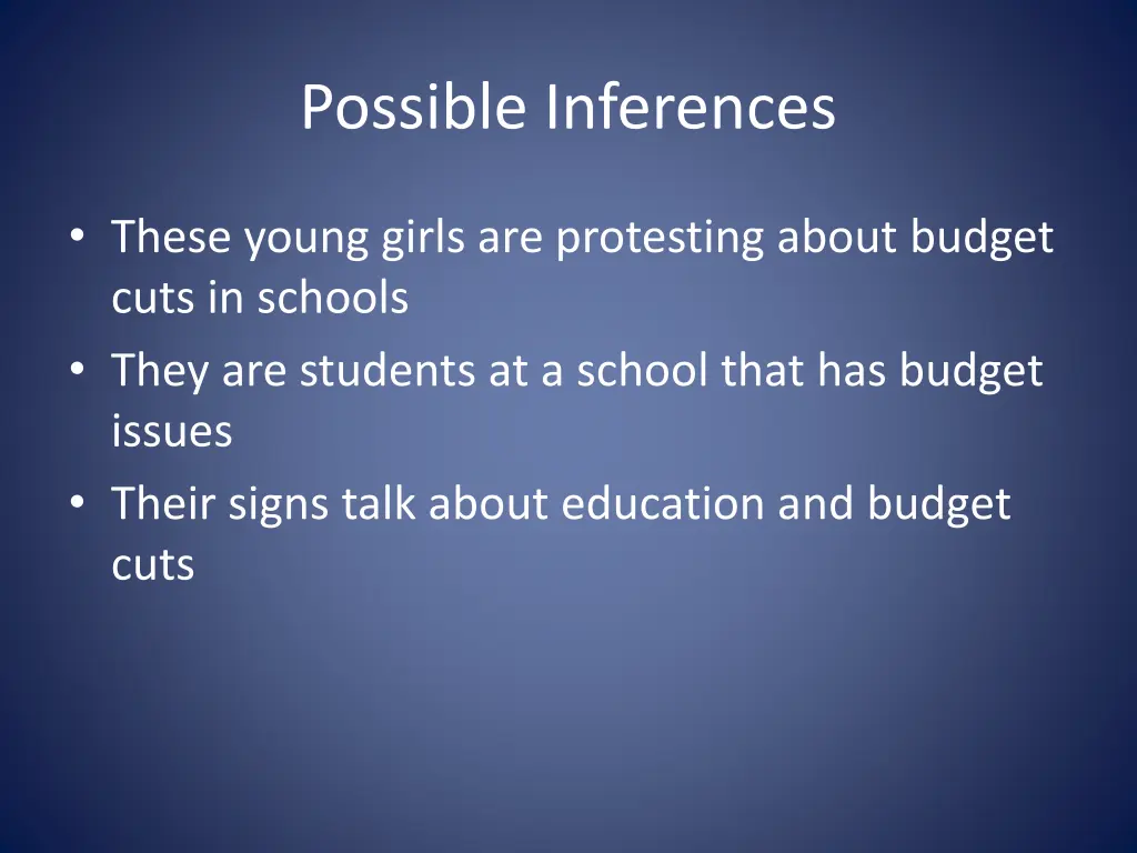 possible inferences 20