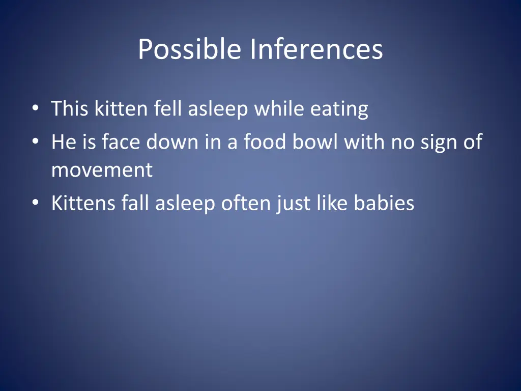 possible inferences 21