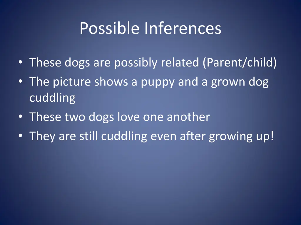 possible inferences 22