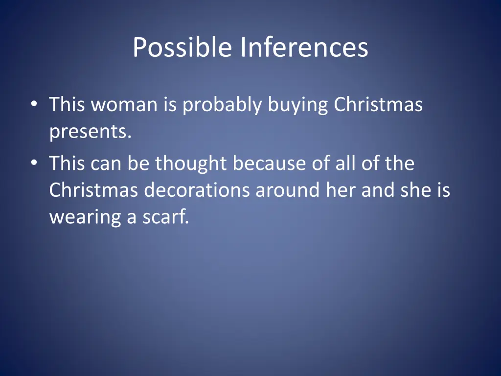 possible inferences 8