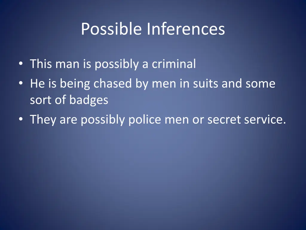 possible inferences 9