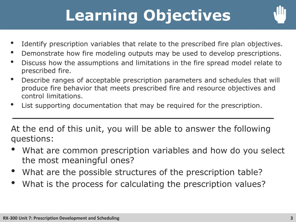 learning objectives