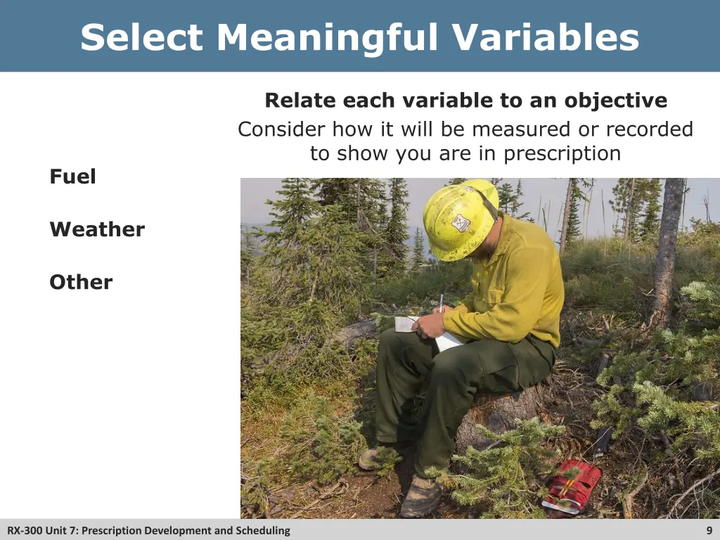 select meaningful variables 1