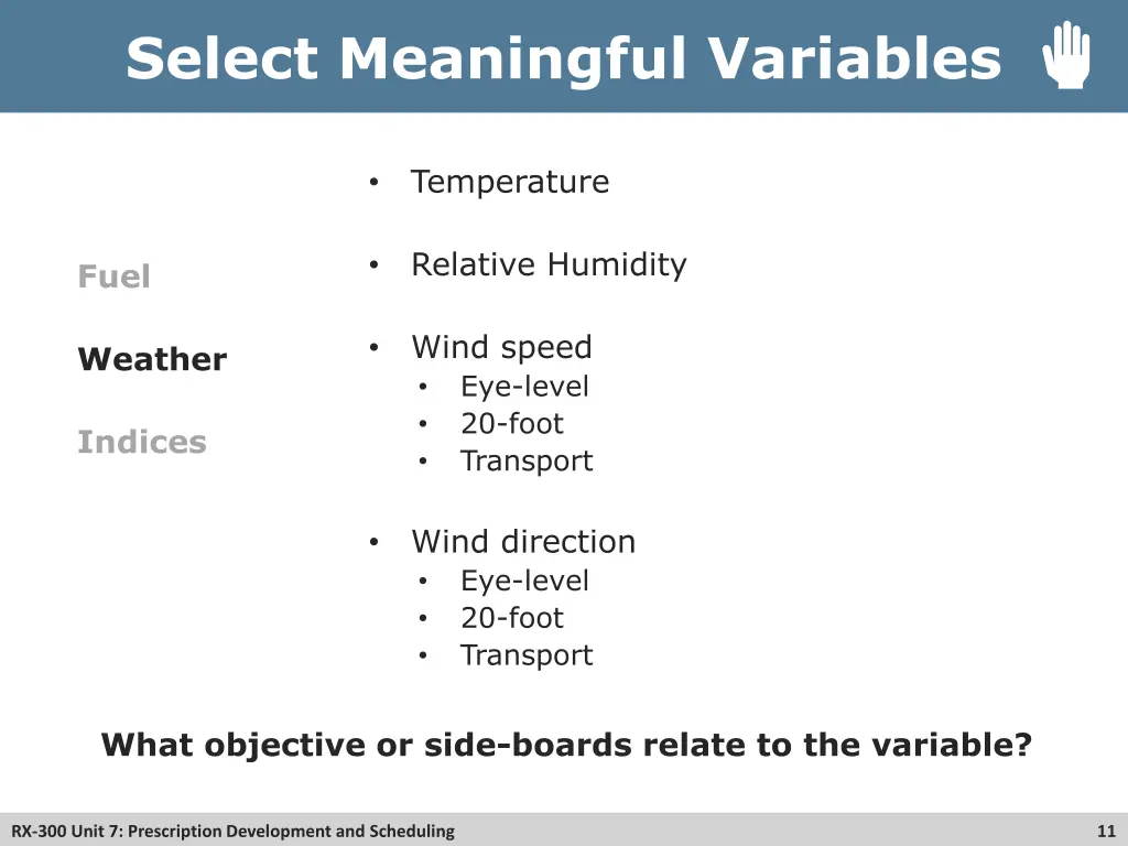 select meaningful variables 3