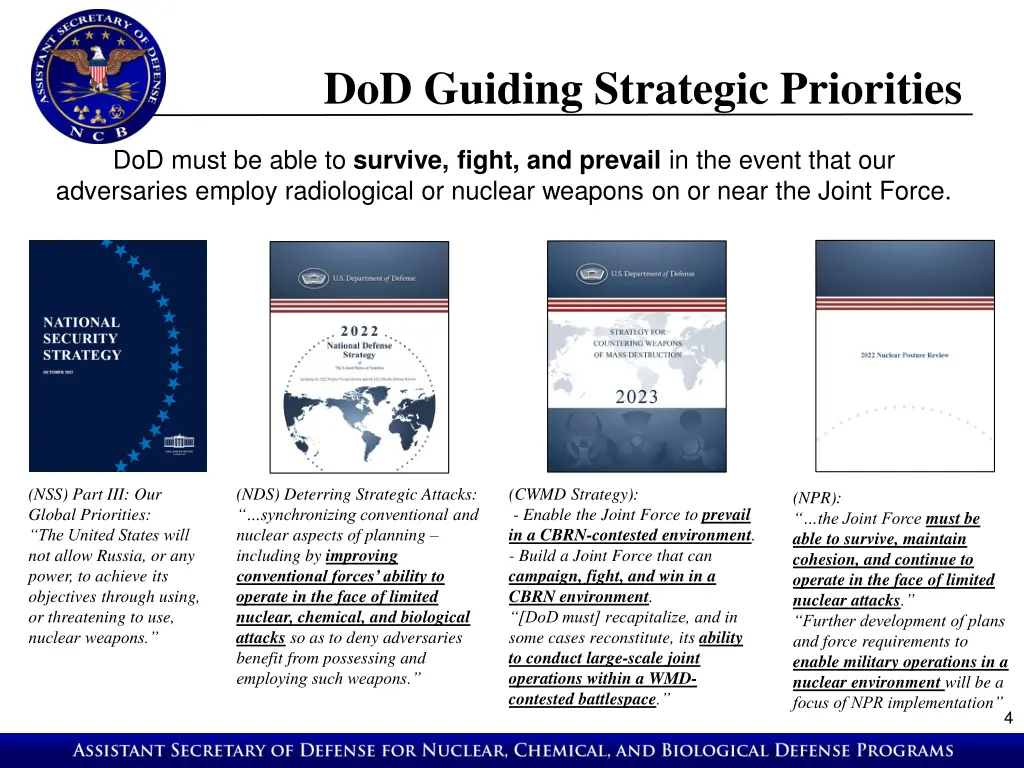 dod guiding strategic priorities