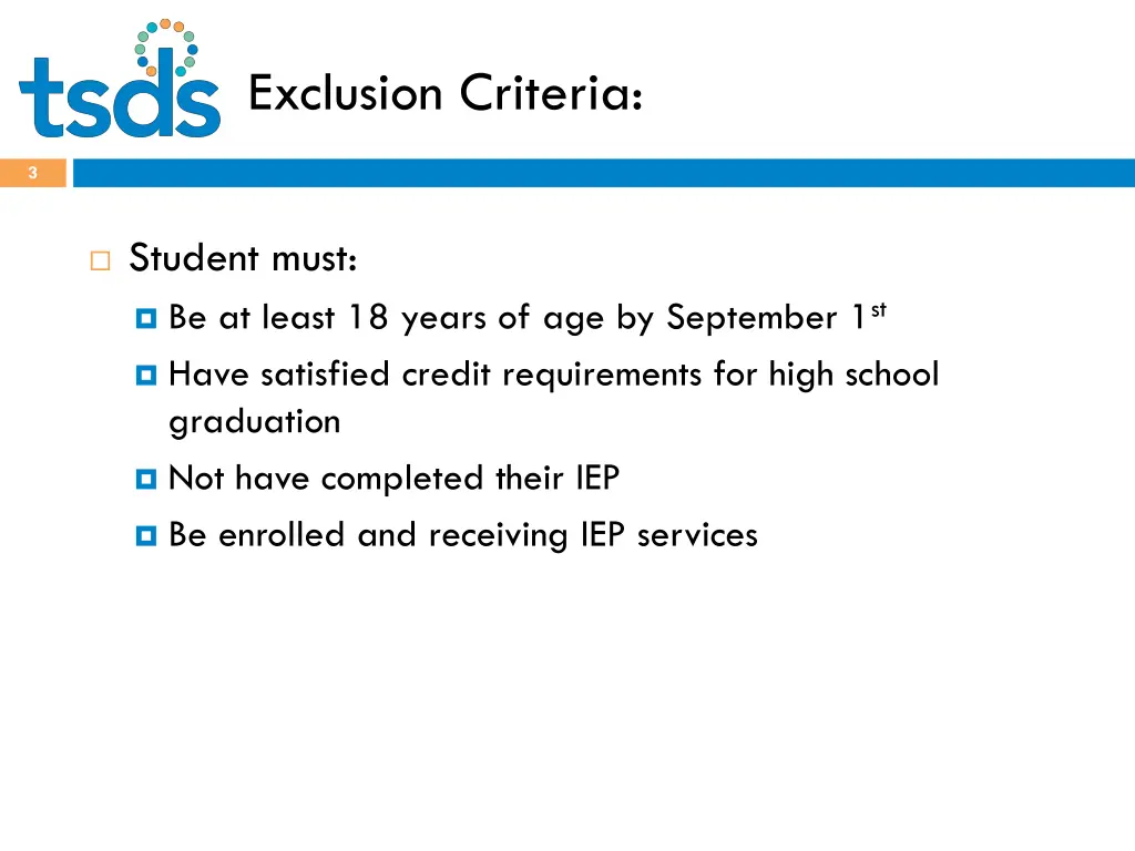 exclusion criteria