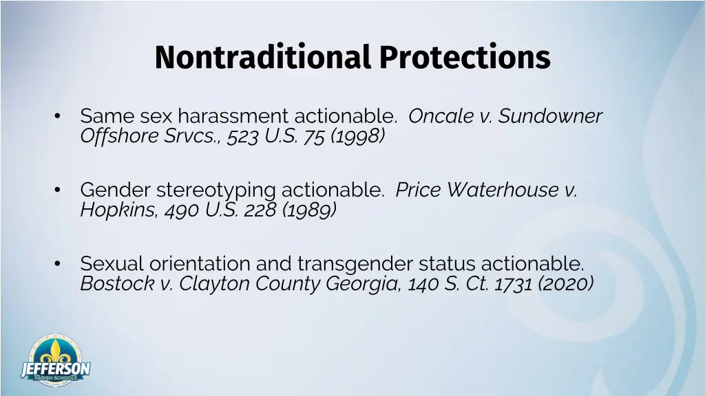 nontraditional protections