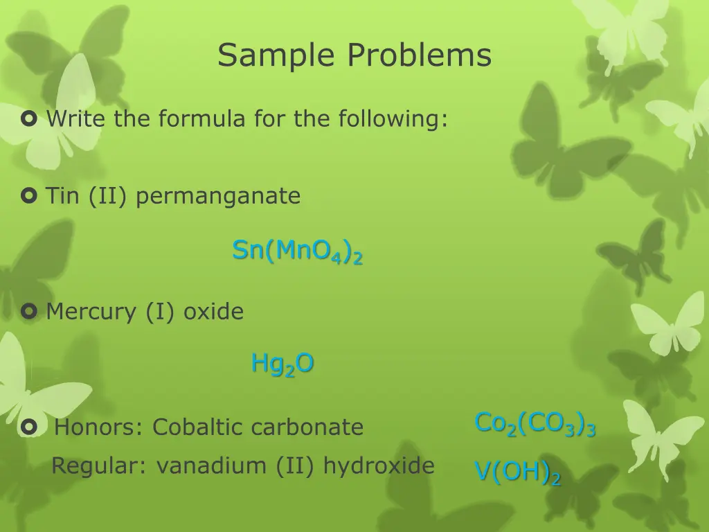 sample problems 6