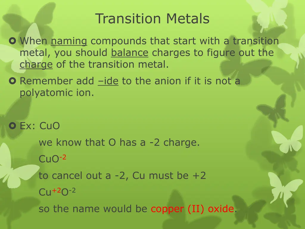 transition metals