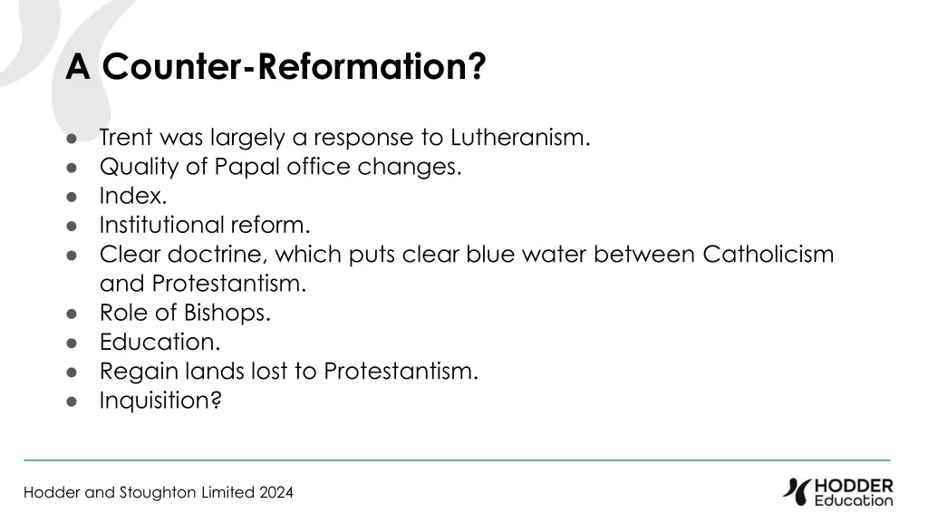 a counter reformation 1