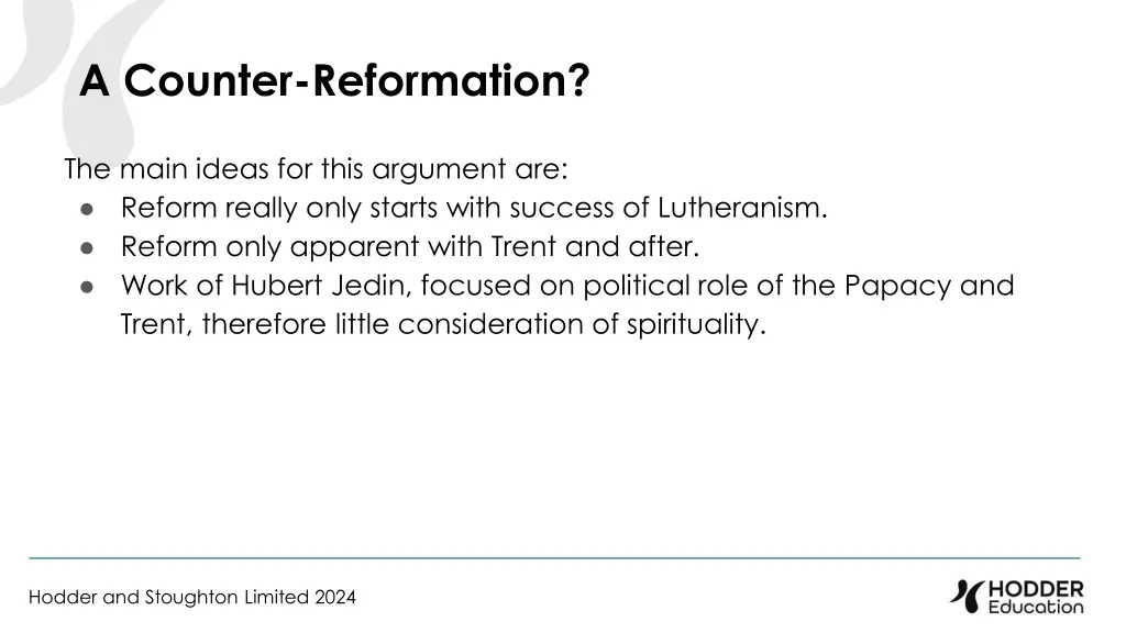 a counter reformation