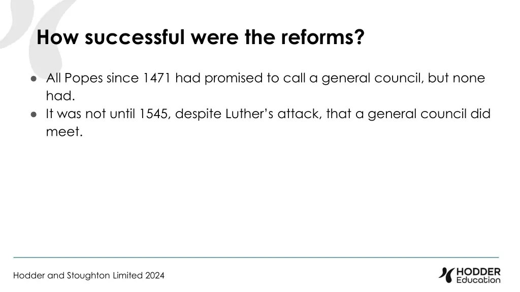 how successful were the reforms 1