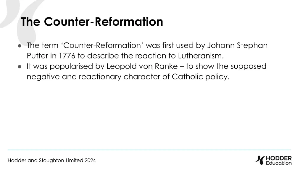 the counter reformation