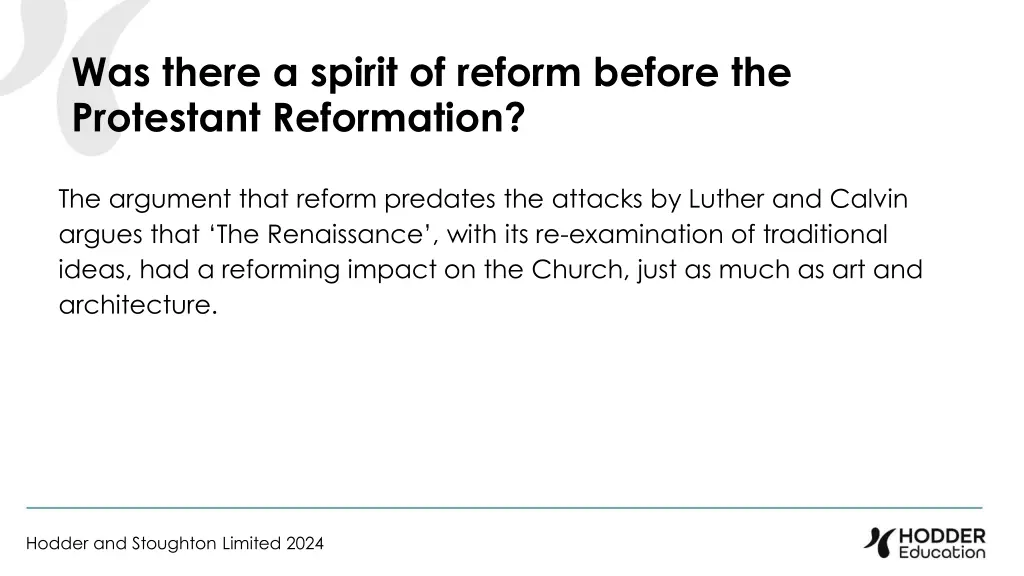 was there a spirit of reform before 2