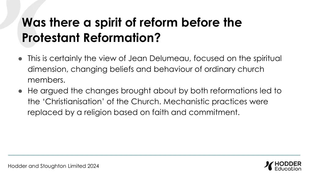 was there a spirit of reform before 3