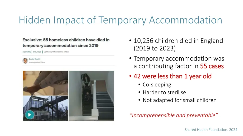 hidden impact of temporary accommodation