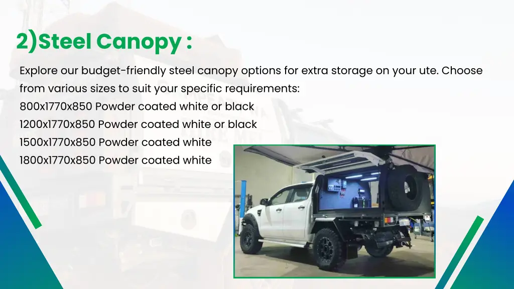 2 steel canopy