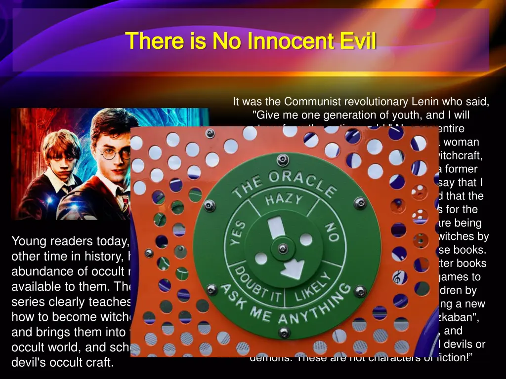 there is no innocent evil there is no innocent