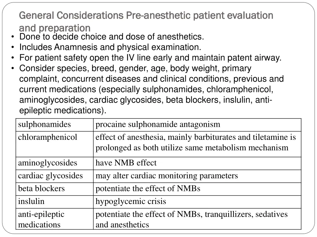 general considerations pre general considerations