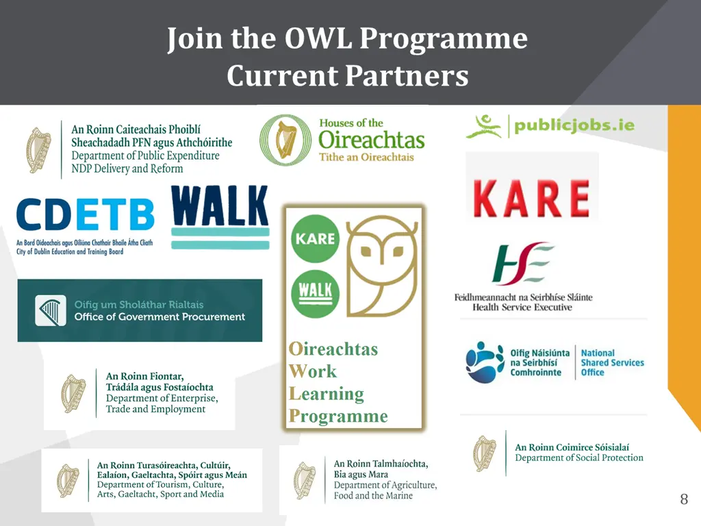 join the owl programme current partners