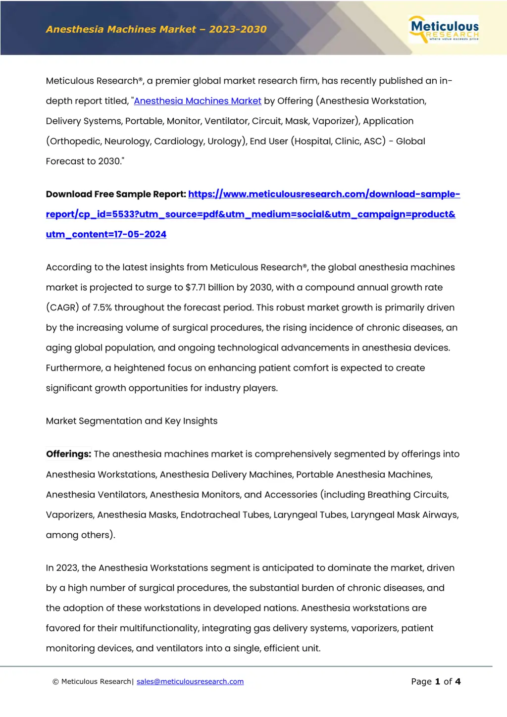 anesthesia machines market 2023 2030