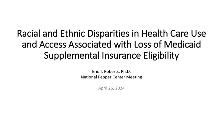 racial and ethnic disparities in health care