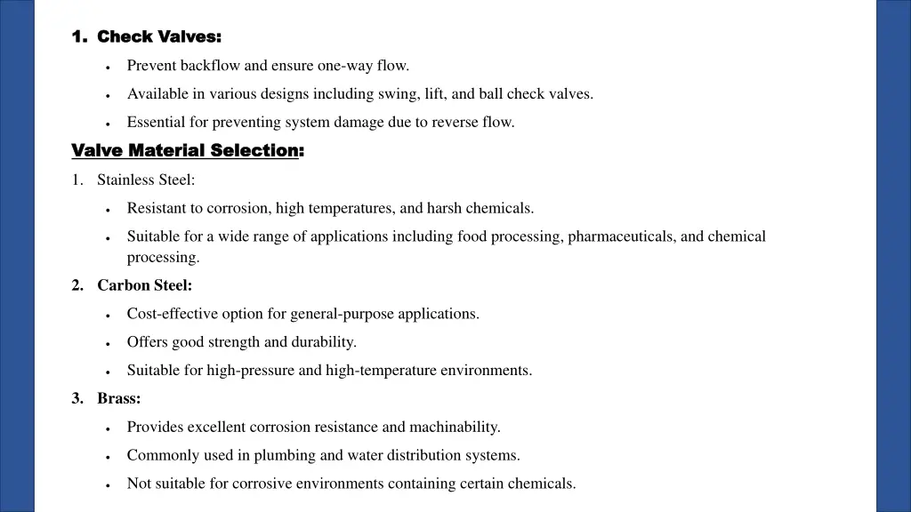 1 1 check valves check valves