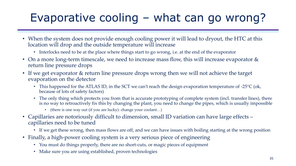 evaporative cooling what can go wrong