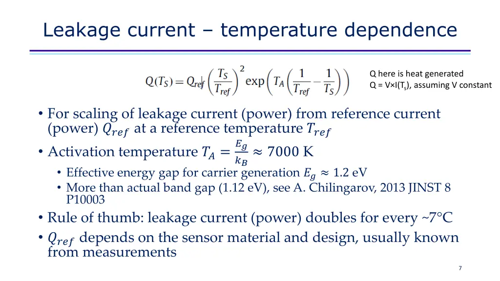 leakage current temperature dependence