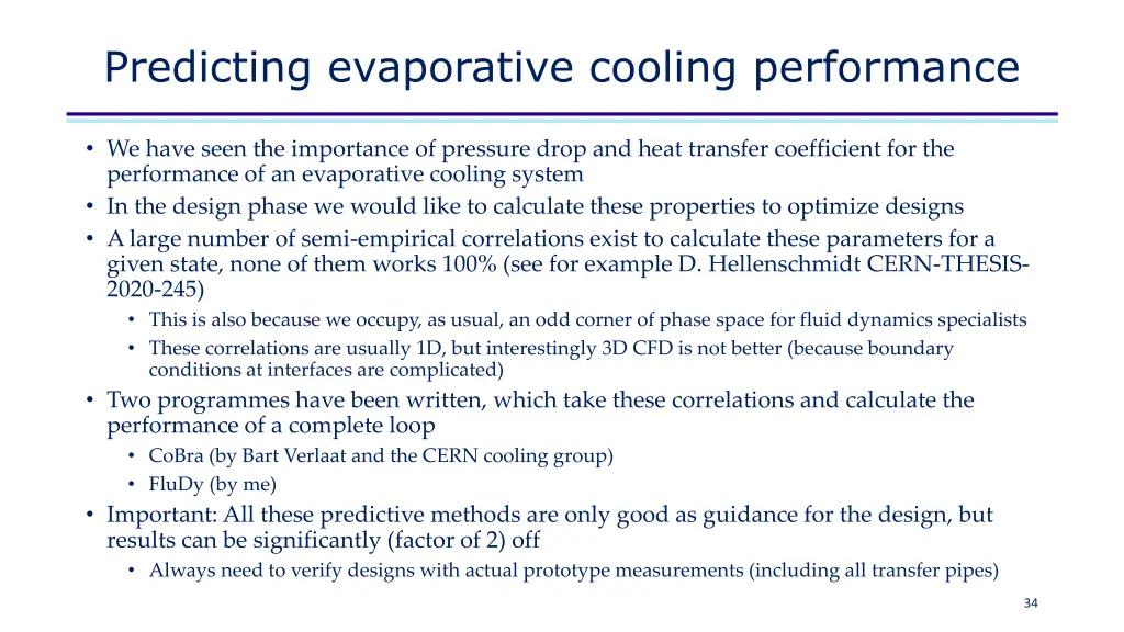 predicting evaporative cooling performance