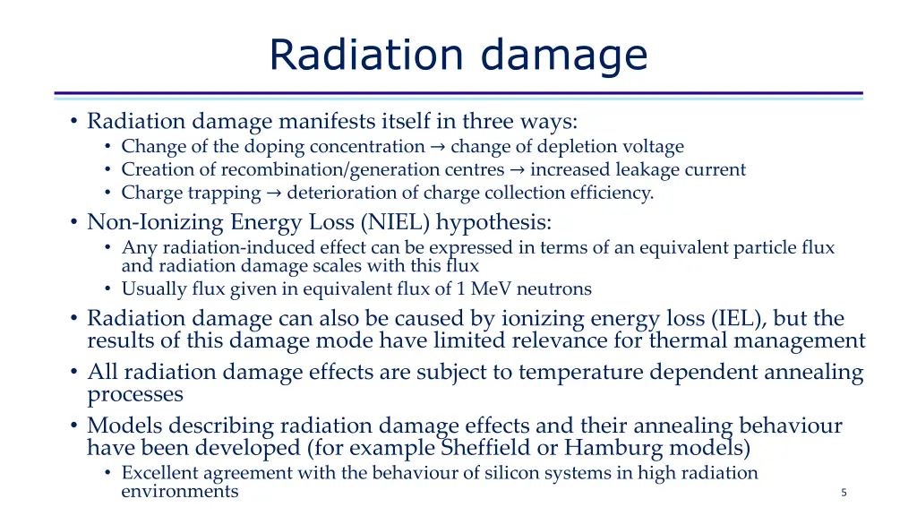 radiation damage