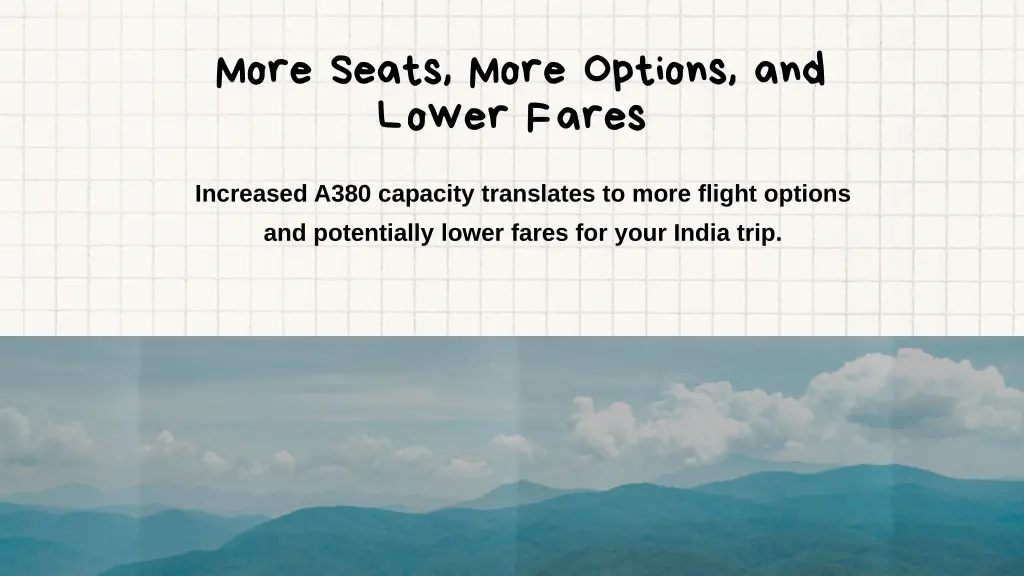 more seats more options and lower fares