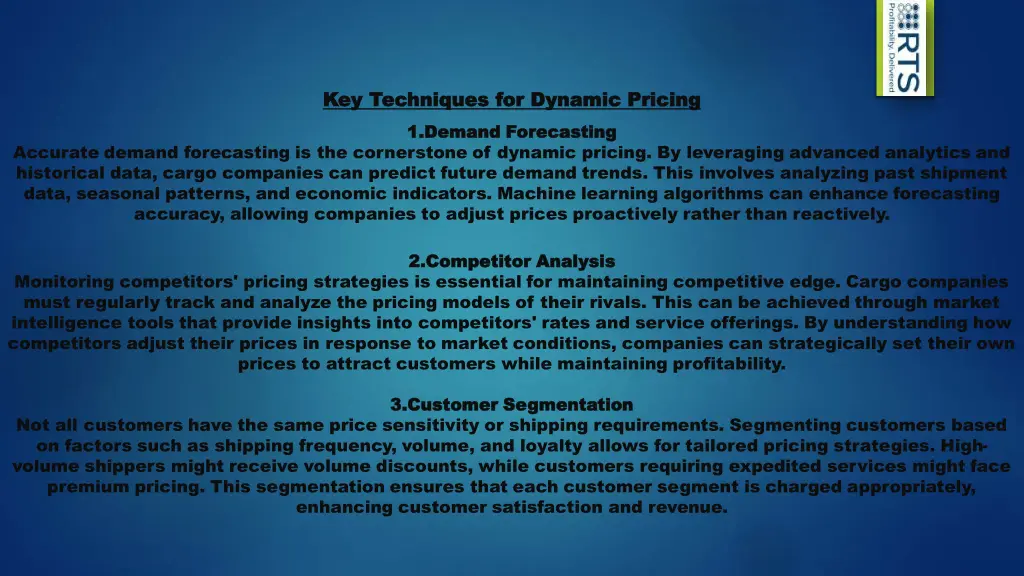 key techniques for dynamic pricing key techniques