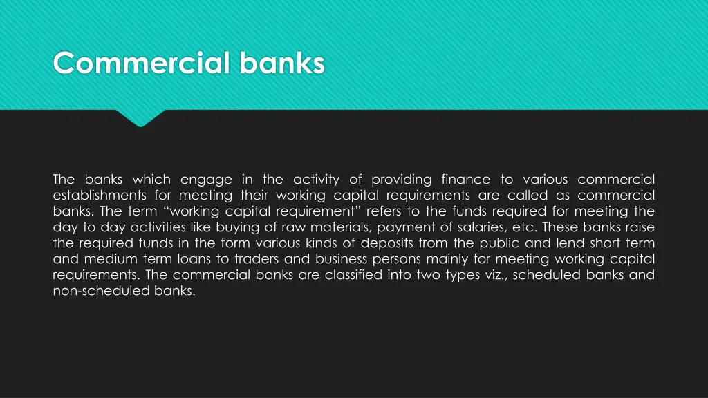 commercial banks