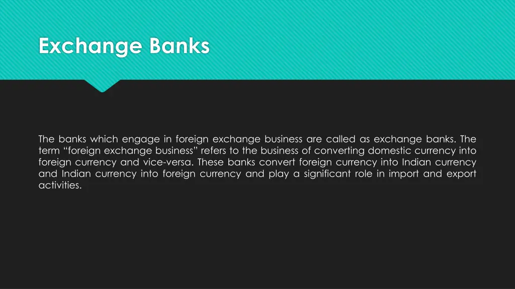 exchange banks