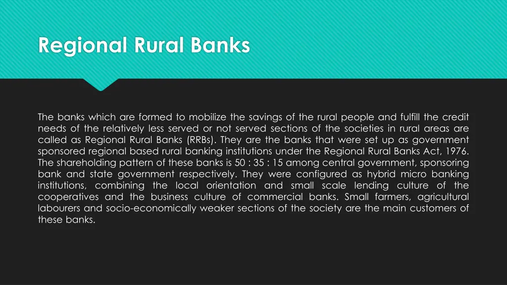 regional rural banks