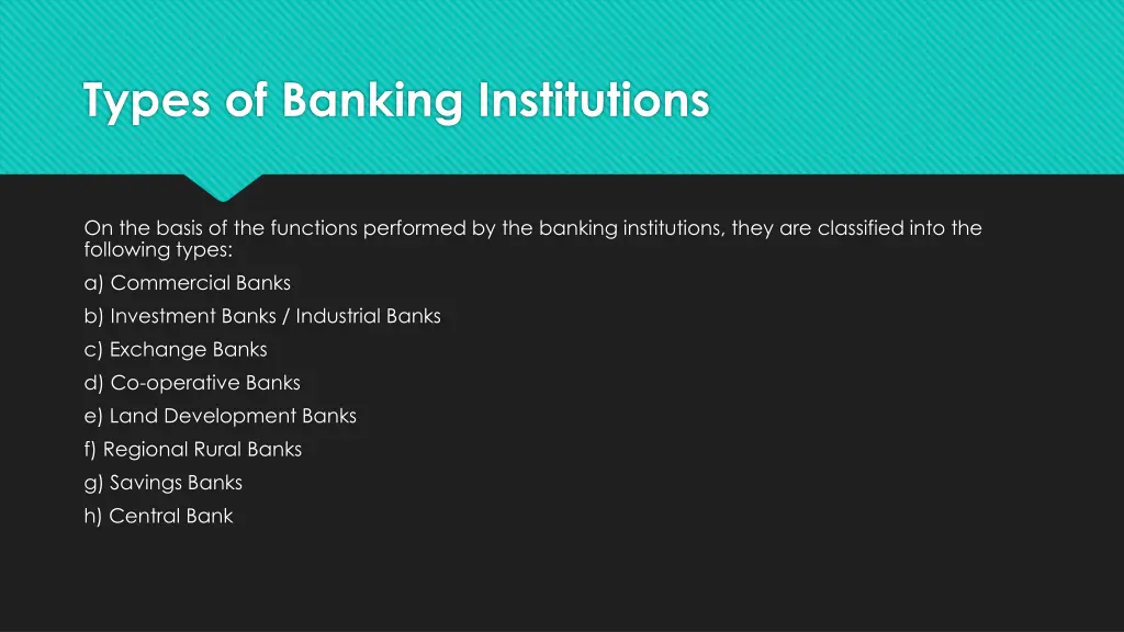 types of banking institutions