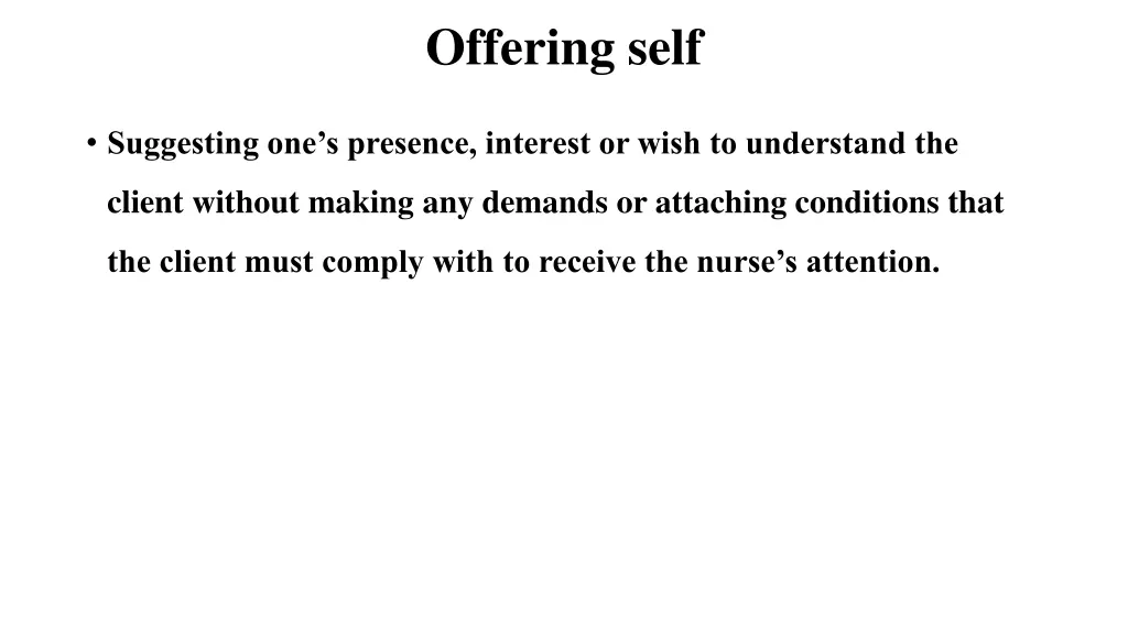 offering self