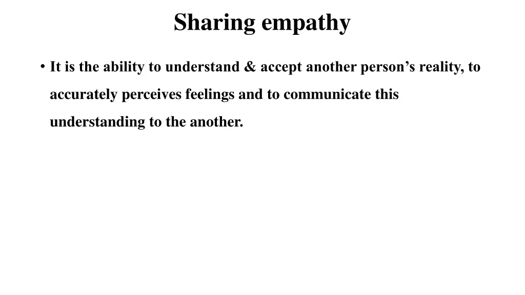 sharing empathy