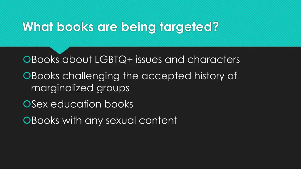 what books are being targeted