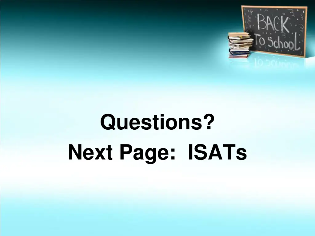 questions next page isats