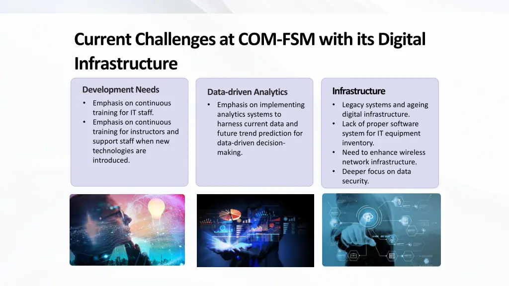 current challenges at com fsm with its digital