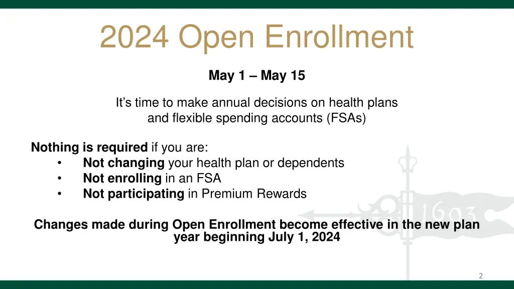 2024 open enrollment